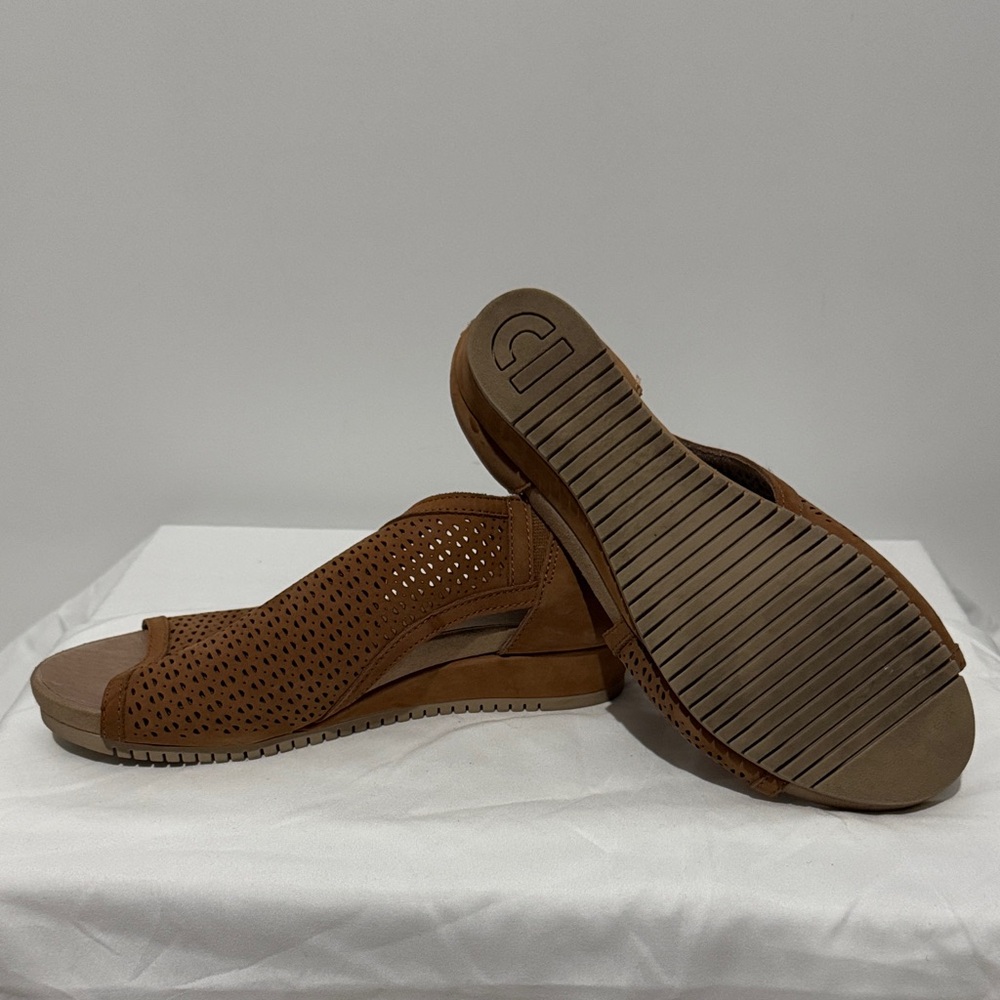 Earth Tan Perforated Sandals - Picture 5 of 5